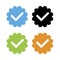 vector set of verified badges for social media