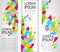 Vector set of vertical colorful banners. Vertical backgrounds