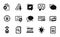 Vector set of View document, Search files and Ranking star icons simple set. Vector