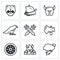 Vector Set of Viking Icons.