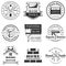 Vector set of vintage home repair labels, badges and logos