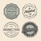 Vector set vintage organic labels