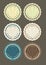 Vector set of vintage round labels