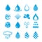 Vector set of water drop icons