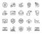 Vector set of Website education, Tips and Seo marketing line icons set. Vector