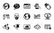 Vector set of Website statistics, Electricity and World planet icons simple set. Vector