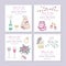 Vector set of wedding cards