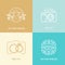 Vector set of wedding photography logo design templates