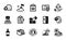 Vector set of Winner, Making money and Online buying icons simple set. Vector
