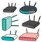 Vector set of wireless router