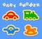 Vector set of wooden toys