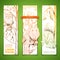 Vector set of woodland vertical banners.