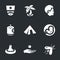 Vector Set of Zik virus Icons.