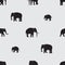 Vector shadow elephants seamless pattern