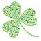 Vector shamrock made of small shamrocks