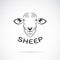 Vector of sheep head design on white background. Wild Animals.