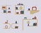 Vector shelves icon set