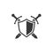 Vector shield icon, flat design best shield icon, sword icon conception shield icon