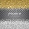 Vector shiny gold and silver glitter border set isolated on tran