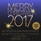 Vector shiny Merry Christmas 2017 greeting card