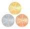 Vector shiny with radial circles round empty medals of gold silver bronze