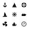 Vector ship and boat icon set