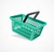 Vector shopping basket green