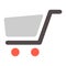 Vector shopping cart illustration - commercial market.