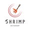 Vector shrimp for seafood restaurant logos, fisheries and marine companies