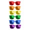vector shutter shades sun glasses collection. Colourful unglasses for summer