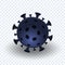 Vector sign Coronavirus covid-19 isolated on a transparent background