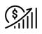 Vector sign dollar and profit diagram logo icon. Simple line symbol style for web template and app. Future pick, revenue