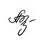 Vector signature. Autograph hand drawn. Scrawl signature text. Handwritten fake autograph. Handwriting scribble. Written black scr