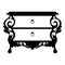 Vector silhouette of chest of drawers