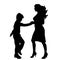 Vector silhouette of family.