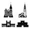 Vector silhouette of Kaliningrad landmarks