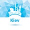 Vector silhouette of Kiev.