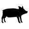 Vector Silhouette Piglet Illustration