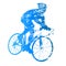 Vector silhouette of road cyclist