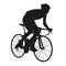 Vector silhouette road cyclists racer