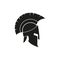 Vector silhouette Roman or Greek helmet. Isolated.