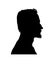 Vector silhouette set of face profile men and women. Portrait of different people. Diversity crowd. Different multiethnic people.