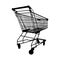 Vector silhouette shopping cart on white isolated background