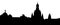 Vector silhouette skyline of Dresden in Germany