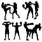 Vector silhouettes of people.