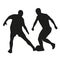 Vector silhouettes of soccer players