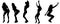 Vector silhouettes of women.