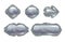 Vector silver game assets set.