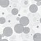 Vector Silver Grey Circles Dots Seamless Pattern Background With Fabric Texture. Perfect for neutral nursery, birthday