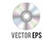 Vector silver optical disc icon, used to represent CD, DVD and related film, music content, albums